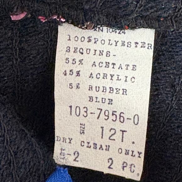 Vintage 70s Sequins Tube Top Polyester Skirt Boogie Studio 54 Disco Dress L/XL - Picture 7 of 7